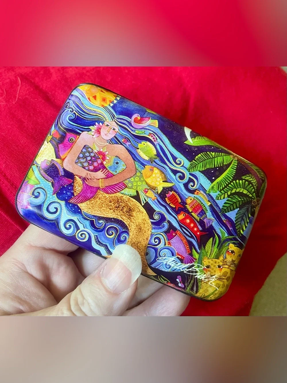 2 for $10. Laurel Burch Mermaid Print Hard Credit Card Case